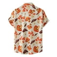 thumbnail image 4 of Hemlock Mens Summer Tops Short Sleeve Tshirts Workout Button Up Shirts,Male Casual Mushroom Print Shirt Turn Down Collar, Orange M, 4 of 6