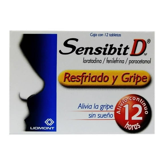 Antigripal Sensibit D Loratadina / Fenilefrina / Paracetamol 12 tabletas