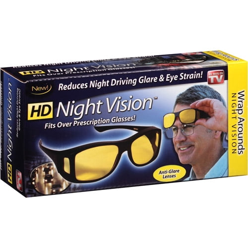 Aviator Sunglasses Driver Night Vision Driving Glasses Amber Lens Anti Glare W 