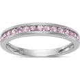 thumbnail image 1 of 10K White Gold Pink Sapphire Bandsize 7 (Width 2.9 To 1.7) - Jbsp, 1 of 5