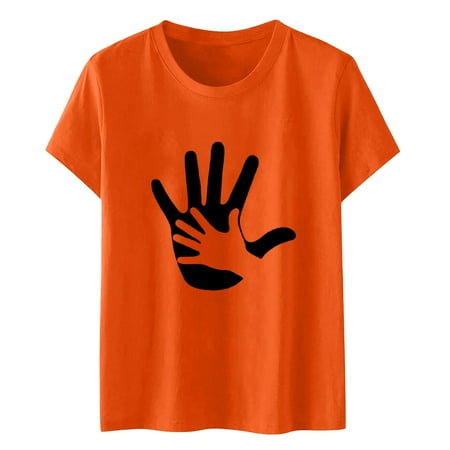 

Girls Graphic Tees Unity Day Printed Casual Shirt The Orange Day Girl T-Shirts for Kids