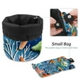 thumbnail image 4 of PhooArto Drawstring Cosmetic Bag, Barrel Shaped Portable Travel Makeup Bags, Sea Fish Coral Starfish Pattern Large Capacity Waterproof Multifunctional Bucket Toiletry Bag, 4 of 6