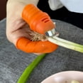 thumbnail image 4 of Fruit And Vegetable Picking, Potted Plant Pruning, Silicone Thumb Knife, Thumb Bending Knife With Rubber Index Finger Cover, Small Size Finger Covers, Finger Cuff, Orange, 4 of 8