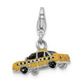 thumbnail image 3 of Auriga 925 Sterling Silver 3-D Enameled Taxi Cab Charm w/Fancy Lobster Clasp (L - 29mm, W - 14mm), 3 of 6