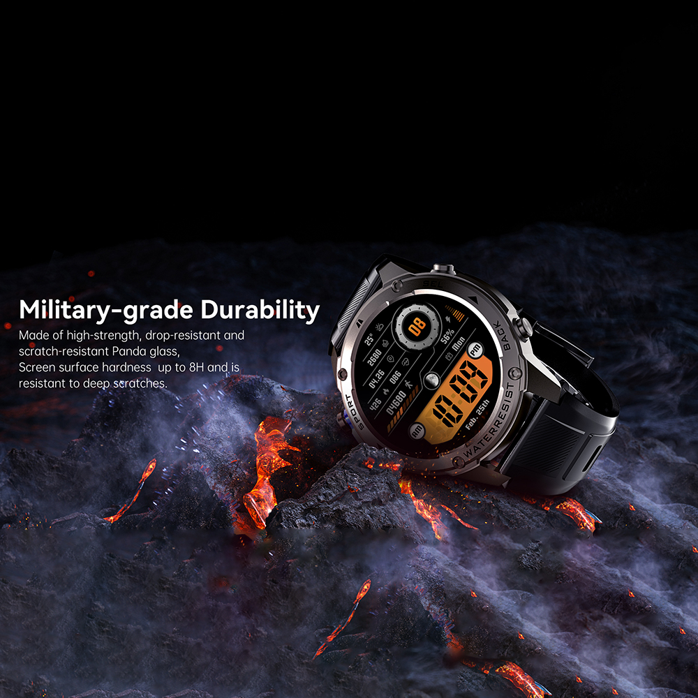 Rainbuvvy DM56 Smart Watch 1.43 Inch Full Touch Screen GPS Barometer Compass 5ATM 170+ Sports Modes IOS Android Outdoor Sports Watch