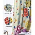 thumbnail image 3 of Happy Birthday Kitchen Curtains Beige Balloon Ribbon Cake Cafe Short Curtains for Bathroom Blackout Window Curtain Grommet Small Window Treatment Tier Drapes for Bedroom Living Room 52"x45"x2, 3 of 9