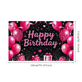 thumbnail image 2 of Pink Balloons Heart Shaped Party Backdrop Banner Happy Birthday Celebration Decorations Party Supplies Photography Props Birthday Party Decors, 2 of 7