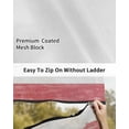 thumbnail image 6 of 4th of July RV Awning Sun Shade Screen 9'X7' American Flag Mesh Sunscreen Freedom Eagle Red White and Blue Awning Shade Screen with Zipper UV Blocker Completed Kits for RV Motorhome Camper, 6 of 7