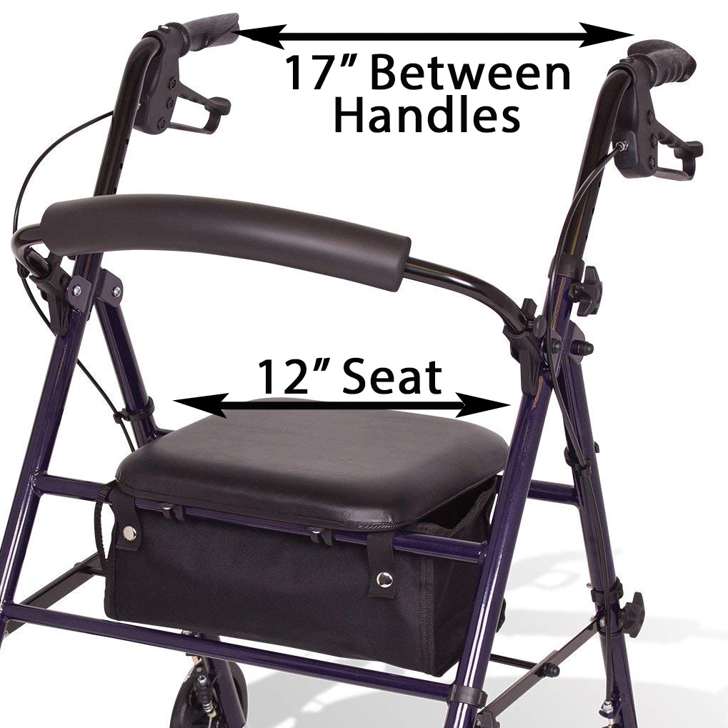 Carex Steel Rollator Walker with Seat, Backrest and Hand Brakes Steel Quality 23601012210 eBay