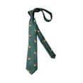 thumbnail image 4 of Corbata para hombre bordada clásica, accesorios de ropa de moda, nudo fácil y suave. Gallina verde, 4 of 9