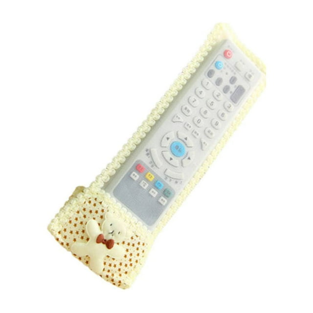 Wosthever Estuche para control remoto de TV Estuches para controladores de aire acondicionado interesantes Cubierta a prueba de polvo beige amarillo S Type3 NO3 Wosthever JJ16292-04