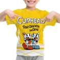 thumbnail image 4 of Camiseta de Cuphead para niños, camisetas de dibujos animados para niños y niñas, camisetas de juego de anime, camisetas de CUPHEAD, camisetas de manga corta de verano para niños, ropa, 4 of 5
