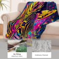 thumbnail image 5 of Zebra Blanket for Kids Girls Boys, Flannel Zebra Blankets Gifts, Colorful Zebra Throw Blanket for Sofa Couch Bed Living Room Soft Warm Cozy Zebra Decor 60" x 50", 5 of 7