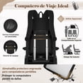 thumbnail image 3 of RAINSMORE Mochilas para Mujer Laptop, Mochila de Viaje 15.6 Pulgadas Impermeable Mochila para Laptop Grande con Puerto USB y Aud&iacute;fonos Bolsa para Laptop para Trabajo, Casual, Universidad y, 3 of 6