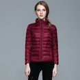 thumbnail image 4 of Chaqueta corta de talla grande para mujer, chaqueta ajustada con cuello levantado, moda de invierno, 4 of 5