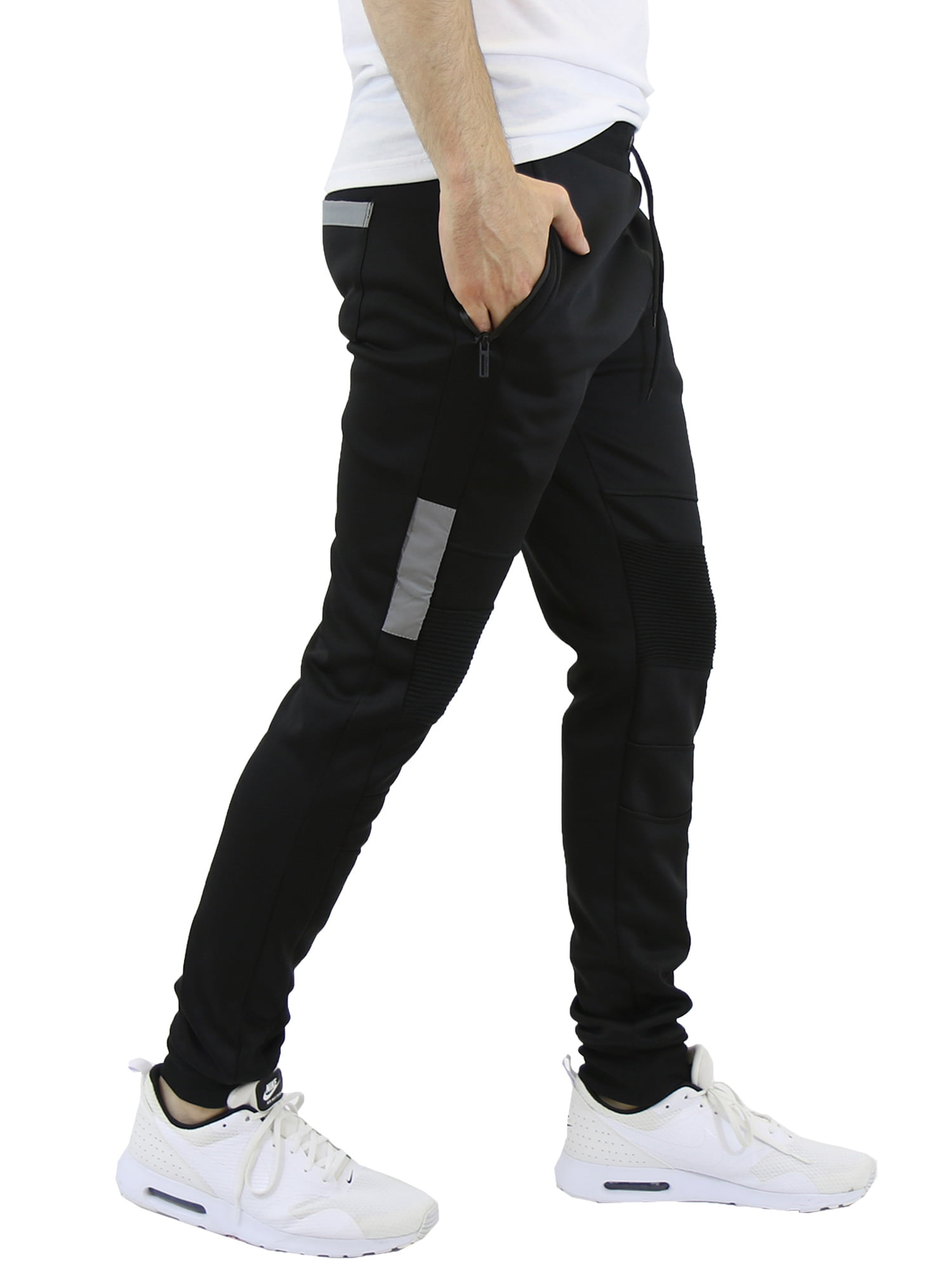 Men's Fleece-Lined Joggers with Zipper Pockets - Walmart.com