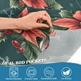 thumbnail image 5 of Yayeee Kitchen Curtains Tier Set of 2 Light Filtering 57"x24" Over Sink Window Panels, Floral Christmas, 5 of 7