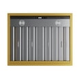 thumbnail image 3 of 30 in. 600 CFM Wall Mounted Range Hood in Stainless Steel with Gold Accents, 3 of 7