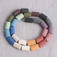 thumbnail image 2 of U8MO 1 Strand Natural Volcano Lava Stone 10x6mm 14x8mm Cylinder Shape Crafts Beads-Blue-14x8mm (27pcs), 2 of 4