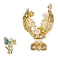 thumbnail image 2 of danila-souvenirs Faberge style Carved Egg with Flowers & Butterfly 2.8'' (7 cm) gold color, 2 of 4