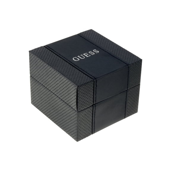 Guess Men's W0873G1, Dress,Stainless Steel Case,Lether strap,Silver Tone,Dark Dial,WR