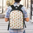 thumbnail image 5 of Uemuo Kawaii Shiba Dog Printed Durable 17-inch Student Backpack - Lightweight, Waterproof, Adjustable Straps, Ideal for School, Work, Travel, 5 of 5