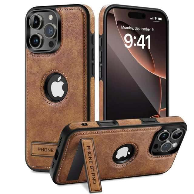 Funda DOGODON para iPhone 16 Pro Max 6.9" de Cuero con Soporte Retráctil