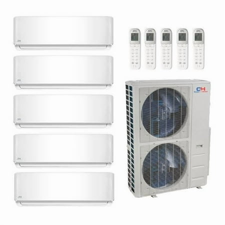 Cooper & Hunter 48,000 Btu 20.4 SEER2 R-454B 5-Zone Ductless Mini Split Heat Pump System - CH-R48MES-230VO - (3) CH-R09MOLVWM - CH-R12MOLVWM