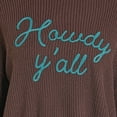 thumbnail image 3 of Rock and Roll Denim Womens Rock n Roll   Howdy Sweater M Chocolate, 3 of 3