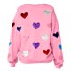 thumbnail image 5 of TaTaai Women's Oversized Crew Neck Heart Print Long-Sleeve Sweatshirt, Valentine's Day Thanksgiving Gift, Casual Fall Winter Spring Top Gift, 5 of 8