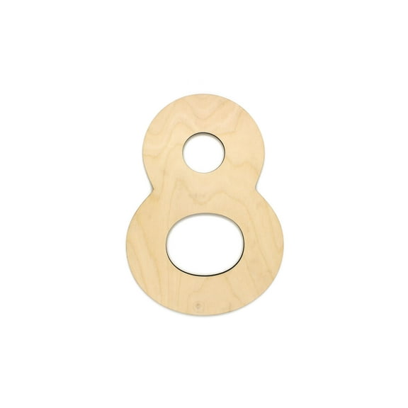 Essentials By Leisure Arts Arts Wood Letter 13" Birch No 8