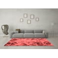 thumbnail image 3 of Ahgly Company Machine Washable Indoor Square Abstract Red Modern Area Rugs, 7' Square, 3 of 4