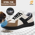 thumbnail image 2 of LAoutun Work Shoes for Men Steel Toe Shoes for Men Cushioning Steel Toe Construction Footwear Black, 2 of 6