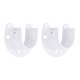 thumbnail image 1 of Soporte de Varilla de Closet Uxcell Soporte de Armario Sockets de Varilla en U Flange Blanco 0.98" 2 piezas, 1 of 5