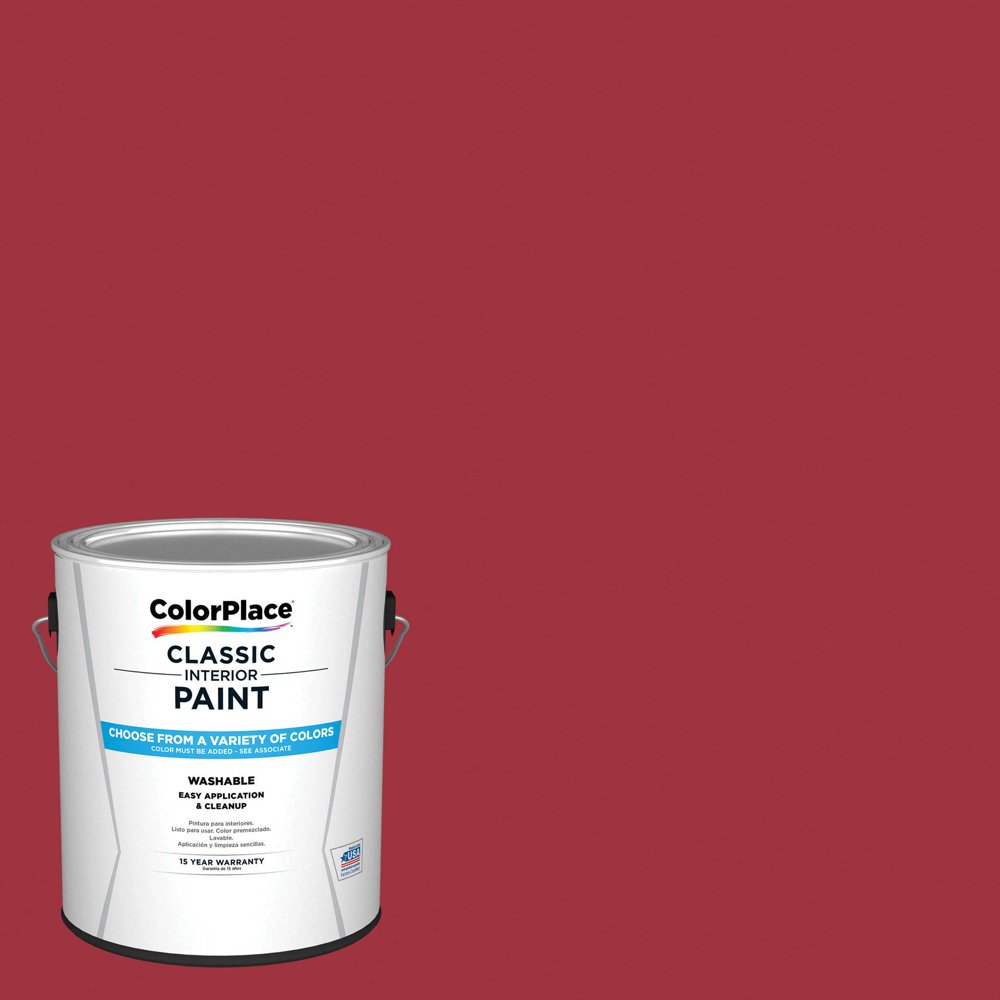 ColorPlace Classic Interior Wall & Trim Paint, Rapture Red, SemiGloss