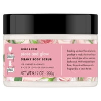 Love Beauty And Planet Sugar & Rose Scrub Creamy Exfoliating Body Scrub Peace and Glow 9.17 oz