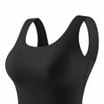 thumbnail image 5 of Roncen Women's Seamless Bulit-in-Bra Tank Tops Versatile Solid Crewneck Summer Sleeveless Going Out Casual T-Shirts, 5 of 5
