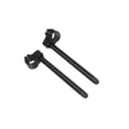 thumbnail image 1 of kurtrusly Universel 31mm CNC Fourche Clip-On Poignée Poignée Guidon pour Moto Noir, 1 of 7
