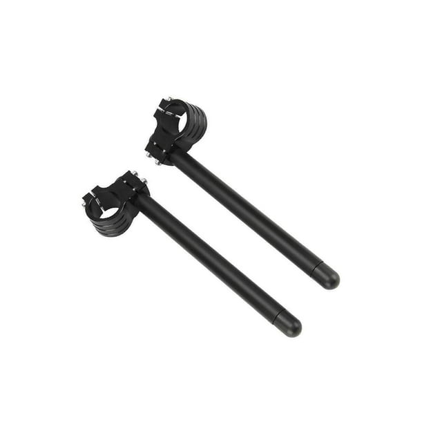 kurtrusly Universel 31mm CNC Fourche Clip-On Poignée Poignée Guidon pour Moto Noir