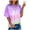 Purple, variant on Horkkom Women Summer Plus Size T-Shirt, Short Sleeve Crew Neck Casual Loose T-Shirt Top, Gifts for Women