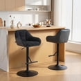 thumbnail image 2 of HOMCOM Bar Stools Set of 2, Adjustable Swivel Counter Height Barstools, 2 of 10