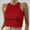 Red, variant on Female Women's Tank Tops Cotton Xs Beach Tank Tops for Women Sexy Short Tops Solid Women's Vest Color Sleeveless Tank Neck Round Women's Blouse Xxl