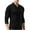 Black, variant on Haoxianjian White T Shirts For Men Mens Long Sleeve Tee Shirts Workout T Shirts Man Long Sleeve Solid Color V-Neck Button Fashion Fallow T-Shirt Tops Men'S Loose Fitted Lightweight Long-Sleeve On Cl