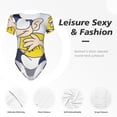 thumbnail image 5 of Lsque Sml Jeffy Women's Crew Neck Short Sleeve Bodysuit Basic T Shirts Tops Onesie Adult Cute Pajama-XX-Large, 5 of 8