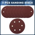 thumbnail image 4 of Discos de Lija Únicos Bargains 9" 6 Agujeros 240 Grano Reparación Automotriz Redondos de Papel de Lija de Gancho y Bucle Papel Blanco Rojo 30 Pcs, 4 of 7