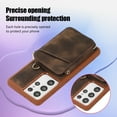 thumbnail image 4 of for Samsung Galaxy S22 Ultra Wallet Case Crossbody Strap, Zipper Phone Case with Card Holder Wrist Strap Purse Cover with Kickstand Compatible with Samsung Galaxy S22 Ultra 6.8 inch - Brown, 4 of 8