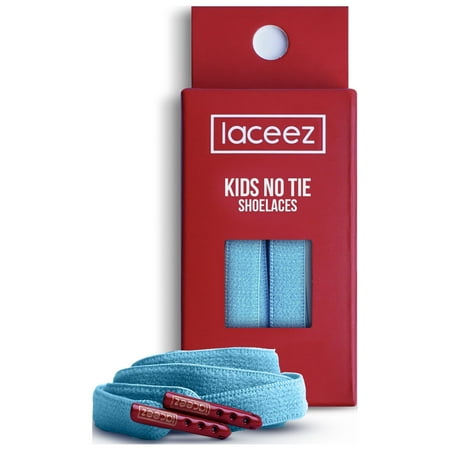 

Laceez No Tie Shoe Laces for Kids Single Pack - Elastic Shoe Laces for Toddlers Sports Shoes Sneakers Comfort & Smart look (Blue Medium)