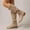 Khaki, variant on Women's Slip on Knee High Boots, Fall Winter Suede Wedge Boots with Breathable Lining and Cushion Sole, Trendy Footwear for Daily Party Wear