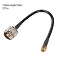 thumbnail image 2 of Adaptador de 2 piezas N macho a RP-SMA macho, cable coaxial pigtail RG58 de 20 cm, 2 of 4