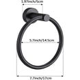 thumbnail image 2 of VIVEFOX Stainless Steel Towel Ring for Bathroom, Hand Towel Holder, Modern Circle Towel Hanger, Round Towel Rack Wall Mounted, Black, 2 of 7